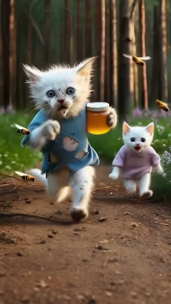 Frame from a AI Cat Reels reel in the bundle